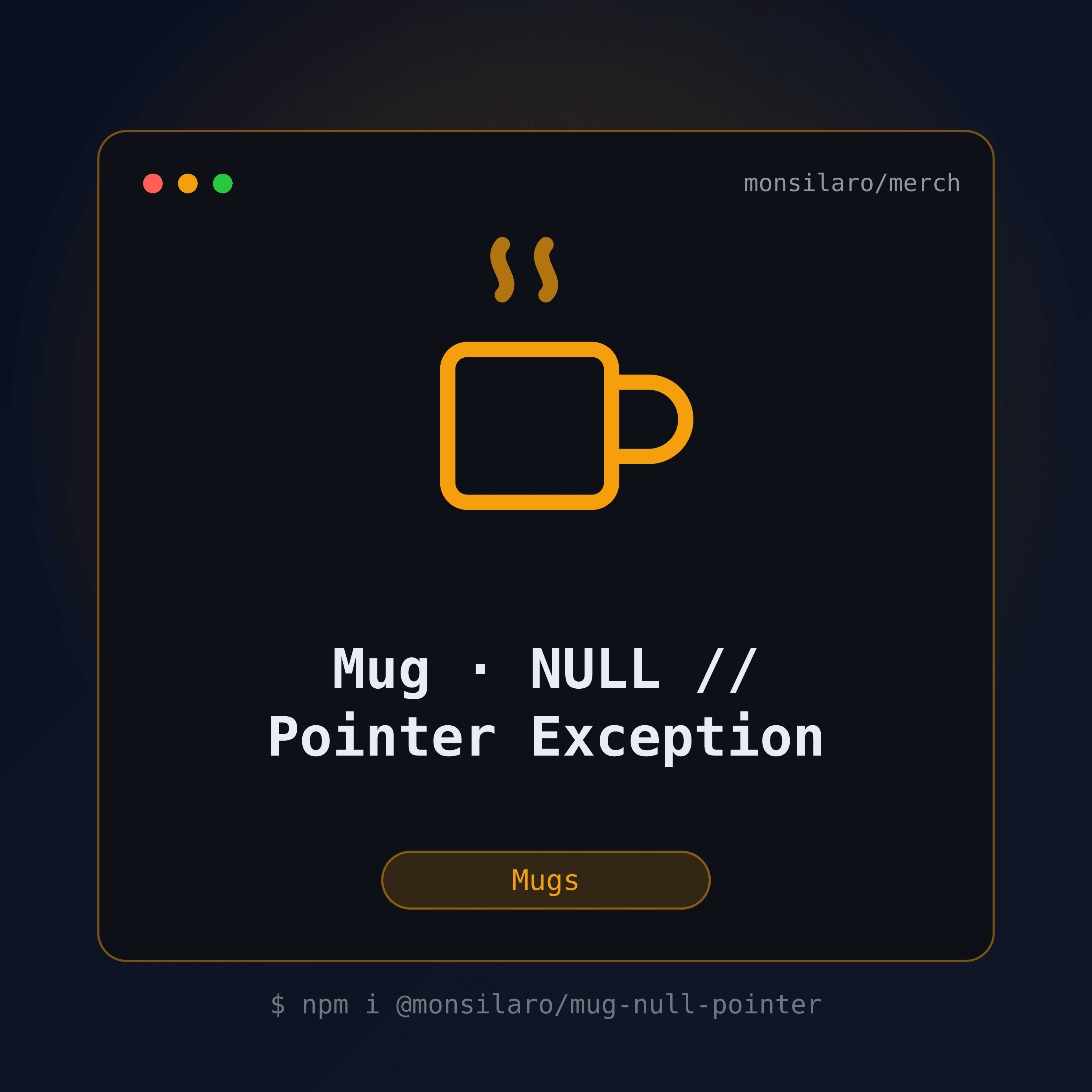 Mug — NULL // Pointer Exception — visuel produit Monsilaro Merch